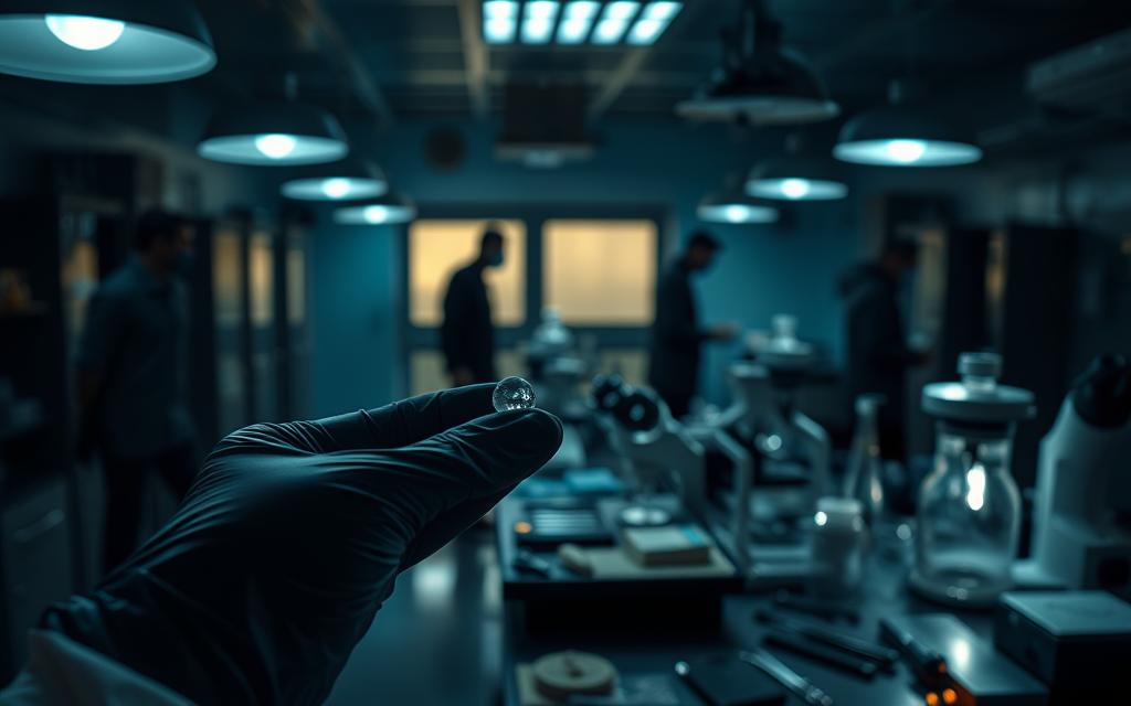 A Dimly Lit Room Bathed In The Soft Glow Of Forensic Lamps, Revealing The Meticulous Process Of Evidence Collection. In The Foreground, A Gloved Hand Carefully Lifts A Delicate Item, Preserving Every Detail. The Middle Ground Showcases An Array Of Scientific Instruments, Their Precision And Purpose Reflected In The Serene Atmosphere. In The Background, Shadowy Figures Move With Purpose, Their Movements Quiet And Focused, As They Document And Secure The Scene, Preserving The Integrity Of The Investigation. The Overall Mood Is One Of Solemn Dedication, As The Team Works To Uncover The Truth And Bring Justice To Those Affected. A Dimly Lit Room Bathed In The Soft Glow Of Forensic Lamps, Revealing The Meticulous Process Of Evidence Collection. In The Foreground, A Gloved Hand Carefully Lifts A Delicate Item, Preserving Every Detail. The Middle Ground Showcases An Array Of Scientific Instruments, Their Precision And Purpose Reflected In The Serene Atmosphere. In The Background, Shadowy Figures Move With Purpose, Their Movements Quiet And Focused, As They Document And Secure The Scene, Preserving The Integrity Of The Investigation. The Overall Mood Is One Of Solemn Dedication, As The Team Works To Uncover The Truth And Bring Justice To Those Affected.